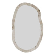 Tromello, Specchio Forma Ovale, 52x86h cm Bianco Marmo