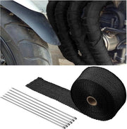 Tappo di scarico termico isolante a nastro 5 cm x 5 m - con 10 cacciaviti per cavi - tappo di scarico in titanio - accessori per motocicletta .