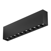 Plafoniera a 5 o 10 Punti Luce 20W 1600lm 3000K Nero Satinato - Ottica Antiabbaglio, Struttura in Alluminio - Gealuce