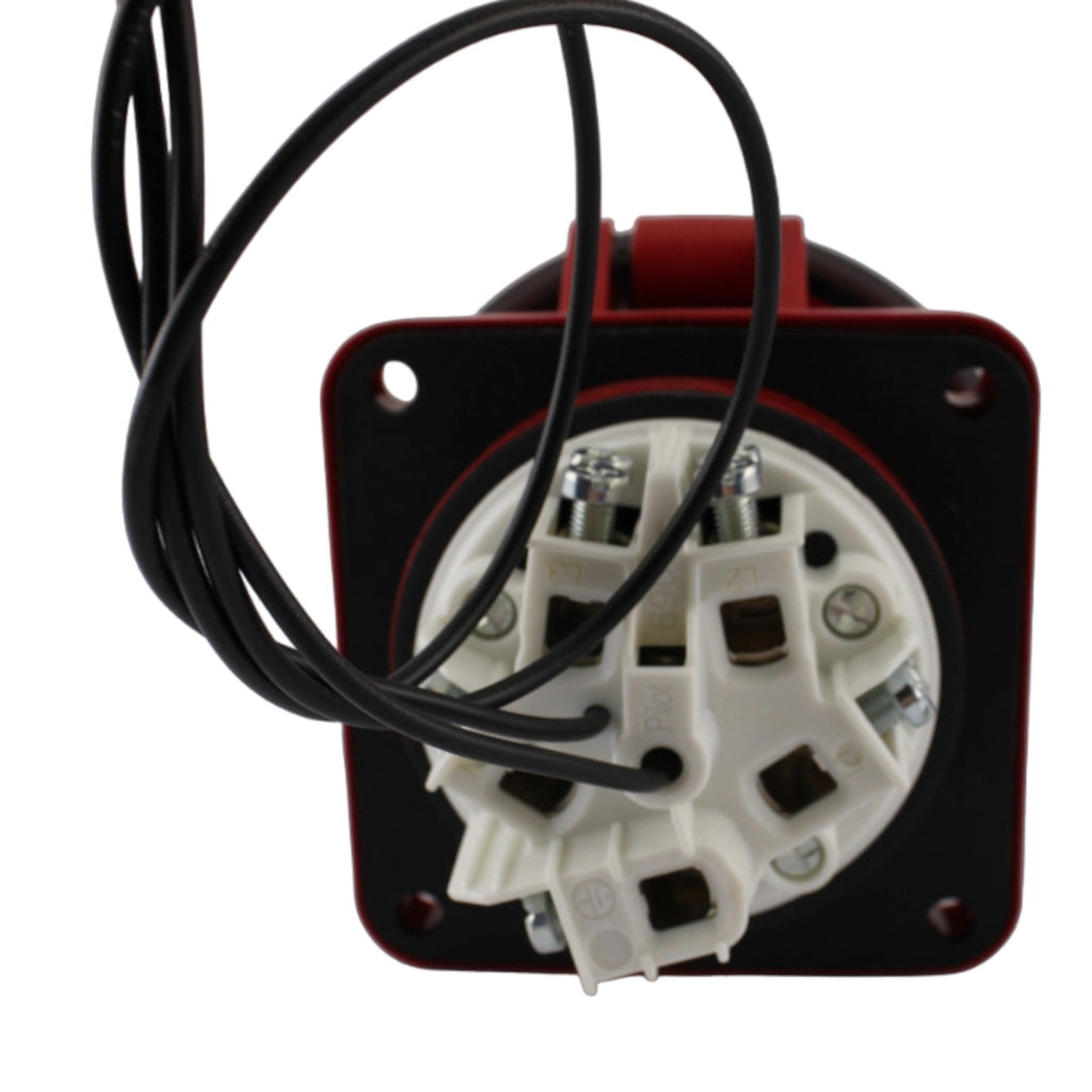 Presa Dritta 63A 3P+N+T 380V IP67 + Pulsante Test PCE