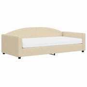Divano letto | Sof¨¤ letto | Letto singolo con Materasso Crema 100x200 cm in Tessuto