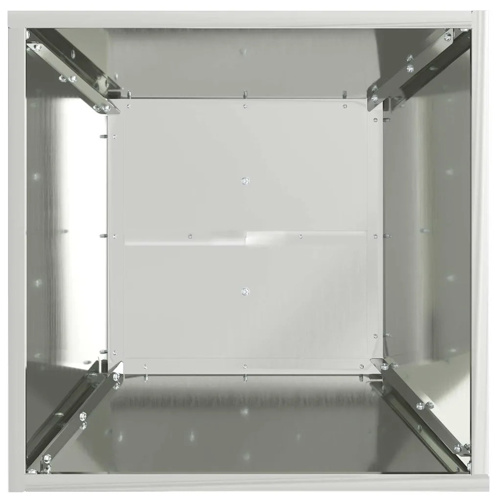 Vaso a Pilastro 2 pcs Argento 40 x 40 x 100 cm 873861
