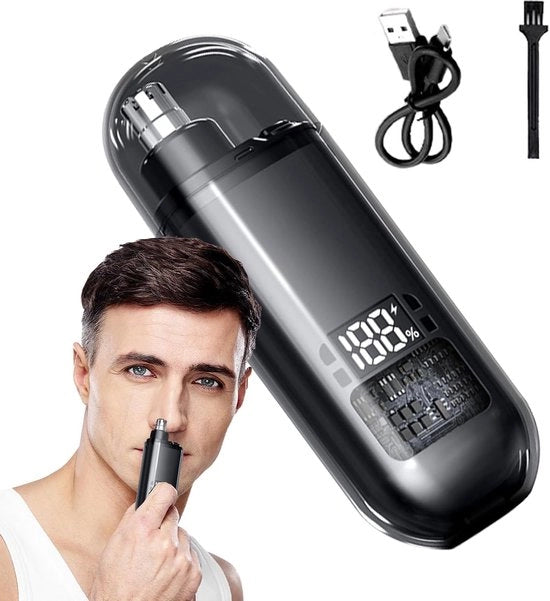 Truccatore per la pelle - Apparecchio per la cura della pelle - Rimozione peli del viso - Stile e potenza - 90 minuti di utilizzo - Nero