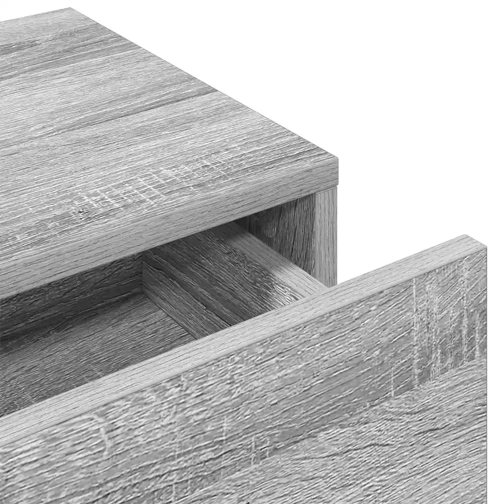 Scaffale a Parete con Cassetti Grigio 80x33x17 cm in Truciolato 859982