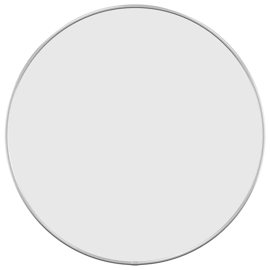 Specchio da Parete-Specchio a Muro-Specchio Decorativo Argento ? 50 cm Rotondo