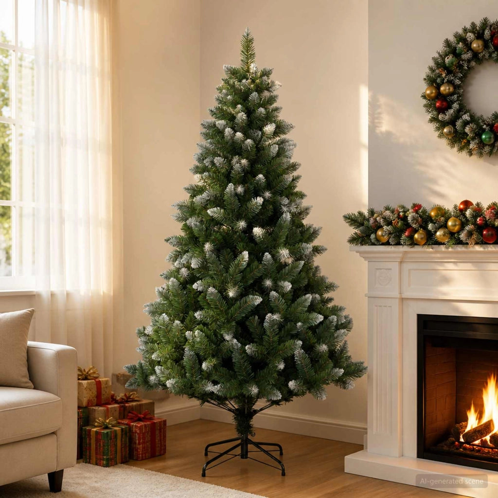 Albero di Natale artificiale 150 cm PVC e Metallo Verde 42056467