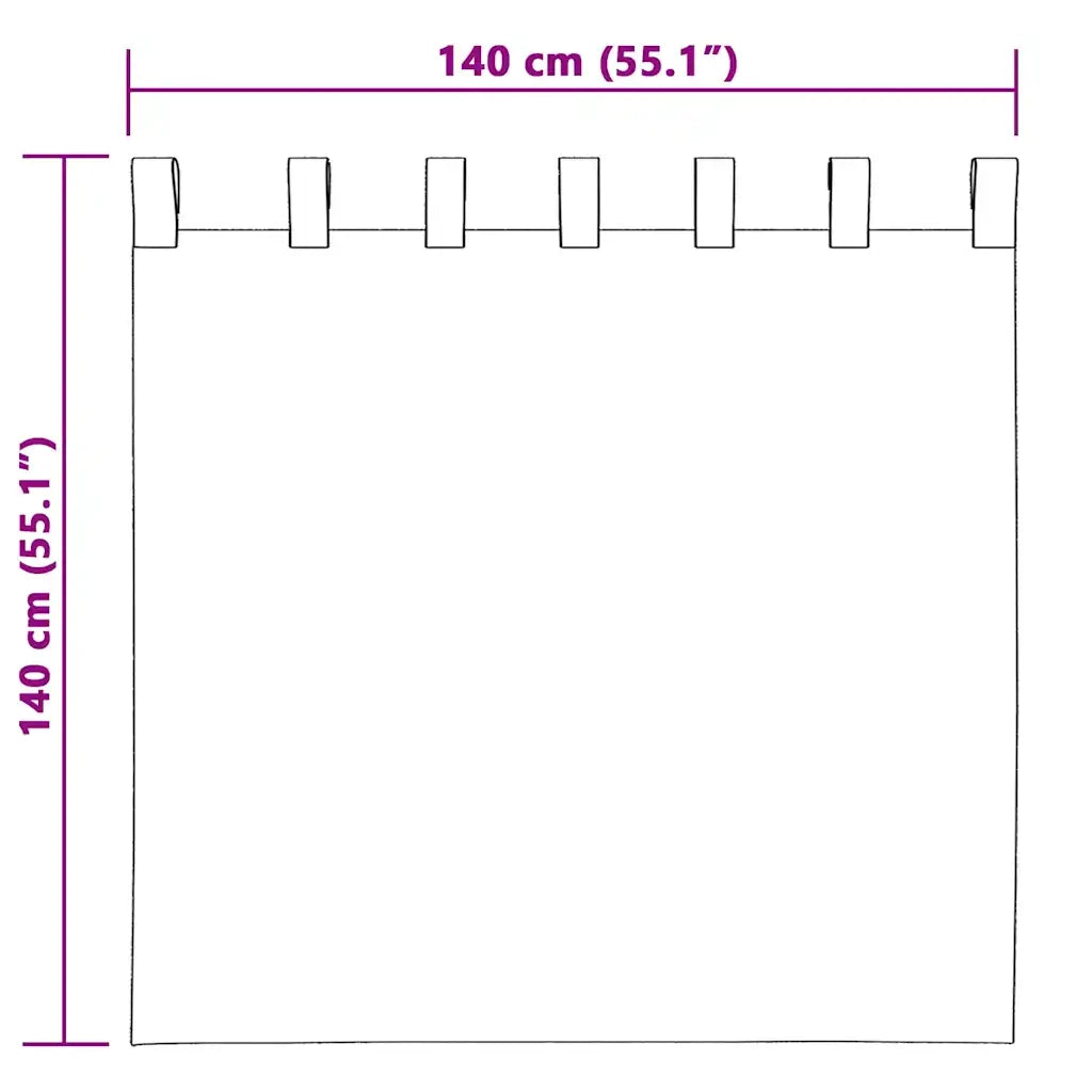 Tende in Velluto 2 pz Cappuccino 140 x 140 cm Velluto