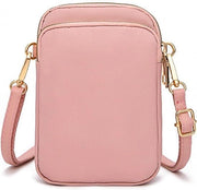 Borsa da spalla per donne con cinturino regolabile e apertura per telefono - 3 tasche con chiusura a zip