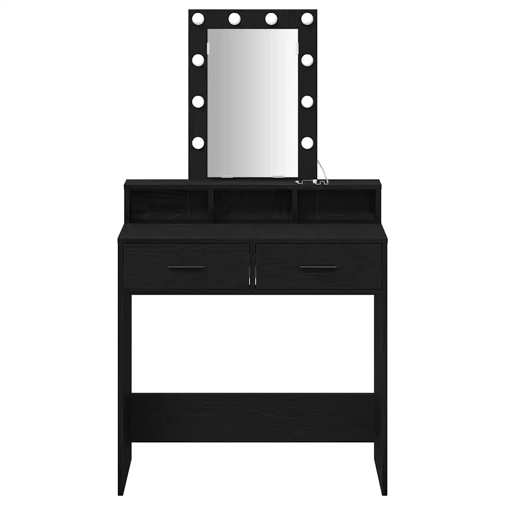 Tavolo da Trucco Nero 79 x 41 x 140 cm Legno ingegnerizzato 865164