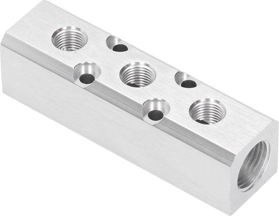 Spruzzatore Pneumatico Blocco in Alluminio - Divisore di Gas G1/2 Ingresso G1/4 Uscita 30x30mm SY30-02-3F