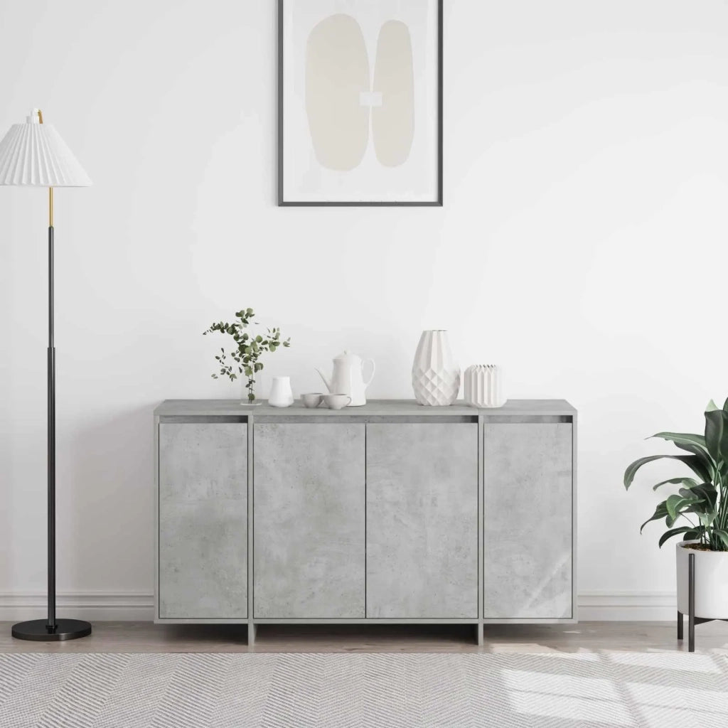 Credenza Grigio cemento 135 x 41 x 75 cm Legno multistrato 3333889