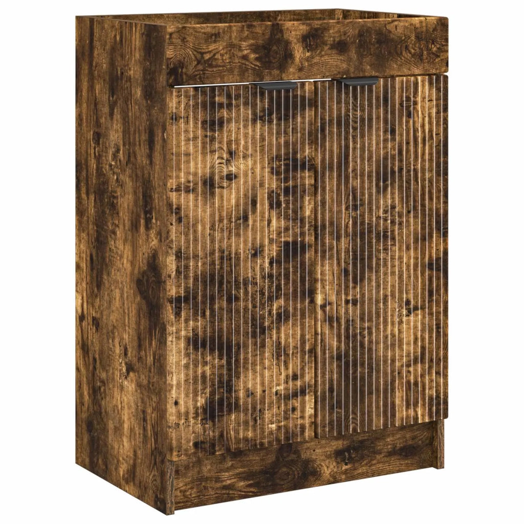 Mobiletto da bagno sotto il lavello Rovere Fumo 890099