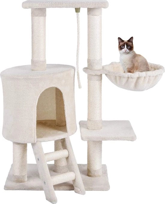 Albero per gatti - Albero da arrampicata per gatti - Giocattolo per gatti - Albero per gatti con superficie da graffiare - Albero per gatti con superficie da graffiare e arrampicata