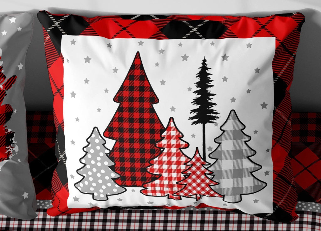 Completo Lenzuola In 100% Cotone Made Italy Disegno Renna Invernale - Piazza E Mezza - Renna
