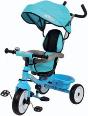 Triciclo Bambini 1 anno Passeggino Fronte Mamma e Strada Leggero | Triciclo Regolabile Bimbo Bimba 9 mesi Colibrino Blu