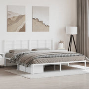 Giroletto con Testiera-Struttura Letto con testiera Metallo Bianco 193x203 cm 701043