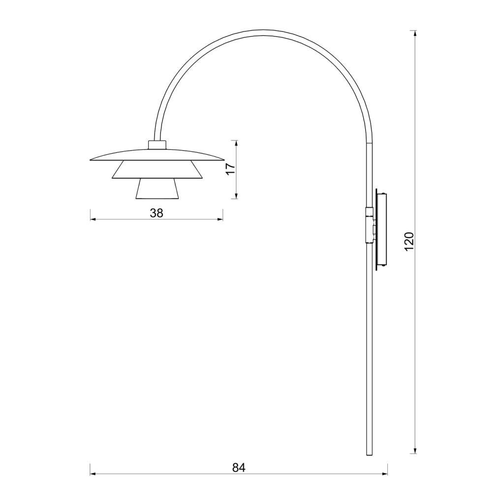 Applique da parete Plato 1xE27 metallo cashmere Luminex