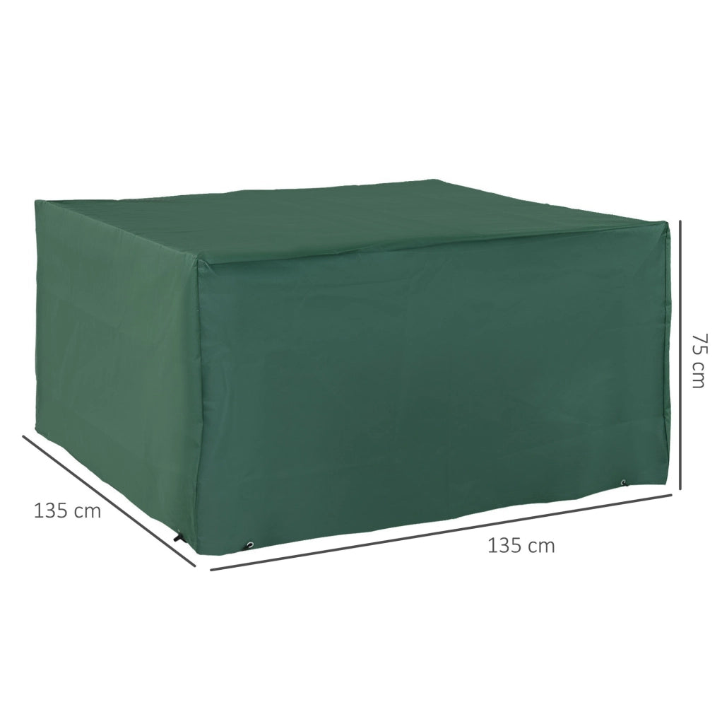 Telo copertura verde 600D per mobili da giardino 135 x 135 x 75 cm
