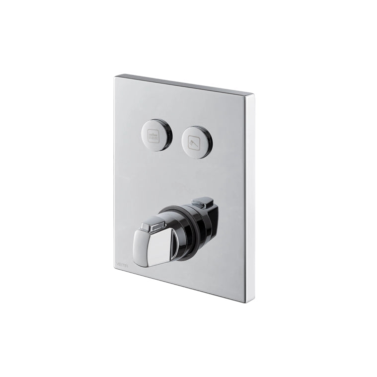 Miscelatore doccia incasso termostatico quadro Vema WELLNESS BRASS V08140 Cromato