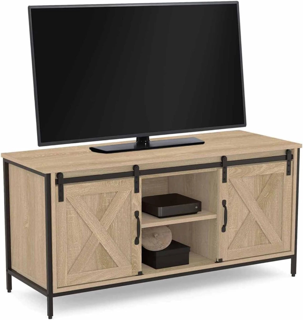 Porta TV 113 cm 2 porte scorrevoli QUEBEC design industriale