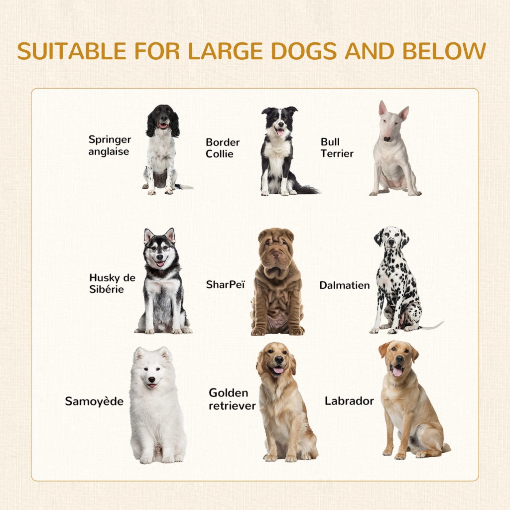 Gabbia per Cani Rialzata con Cuscino Rimovibile ¨C Xylo ¨C Acciaio Nero e Bianco 94x60x71,5 cm