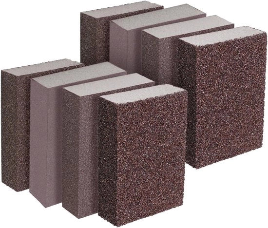 Set di 8 Disco per Lisciare con Grana Coarse e Fine per Legno - Disco per Lisciare Lavabile e Riciclabile per Pareti in Legno e Metallo (36/80/120/180 Grana) - 4 Dischi per Lisciare diversi