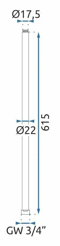 Prolunga Per Set Vasca/doccia Gold 60cm