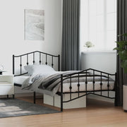 Giroletto con Testiera e Pediera Metallo Nero 107x203 cmcod mxl 84233