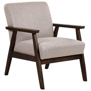 Poltrona Grigio Talpa poliestere tappezzeria design retrò struttura in legno soggiorno