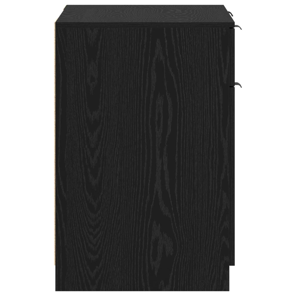 Scrivania Rovere Nero 133 x 50 x 75 cm Legno multistrato 3332512