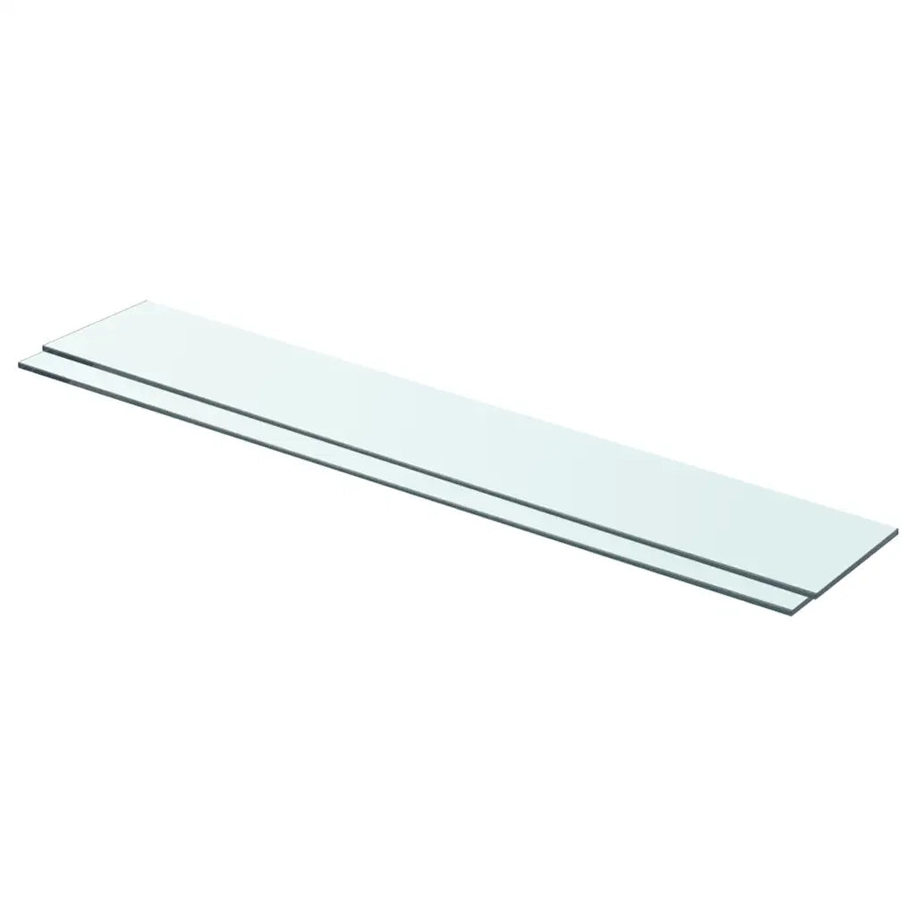 Mensole in Vetro Trasparente 2 pz 80x12 cm cod mxl 45427