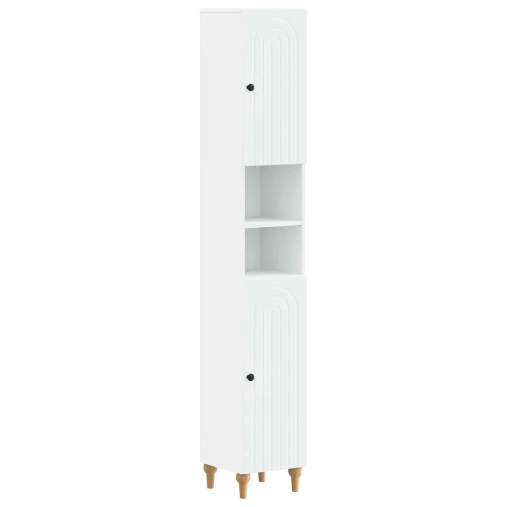 Armadio da Bagno con Ripiano Aperto ALKMAAR Bianco 896155