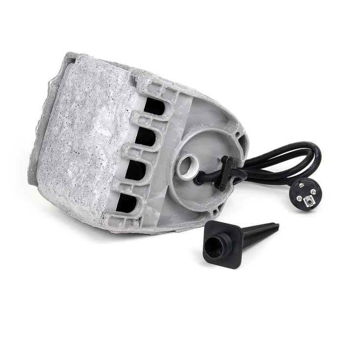 Presa multipla con sensore, effetto pietra, Multipresa per esterno con 4 prese, protezione IP44