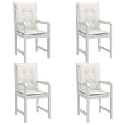 Cuscini Sedia Schiena Bassa 4 pz Crema MÃ©lange 100x50x4 Tessuto