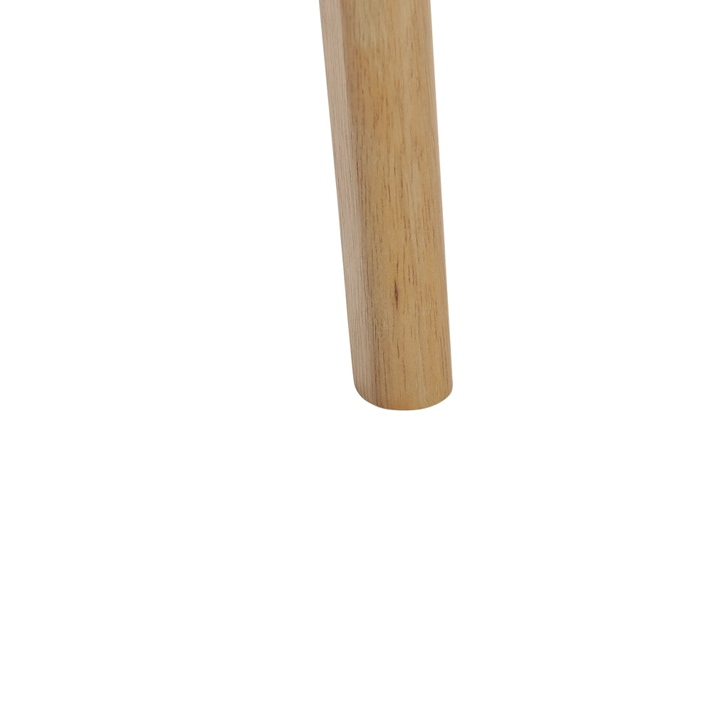 Set di 2 sedie da pranzo in legno chiaro e compensato grigio tessuto in poliestere gambe in gomma senza braccioli stile retrò tradizionale