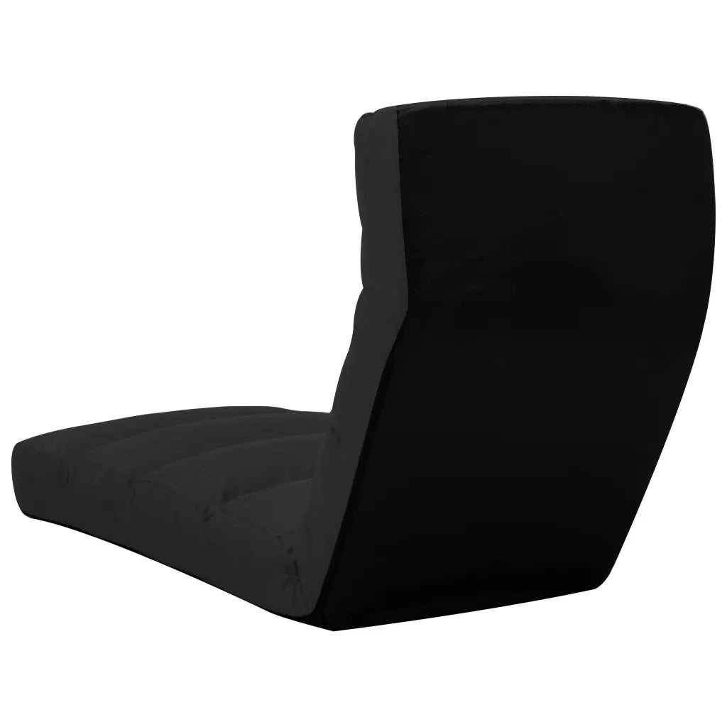 Sedia a Sdraio da Terra Pieghevole Nera in Similpelle cod mxl 77058