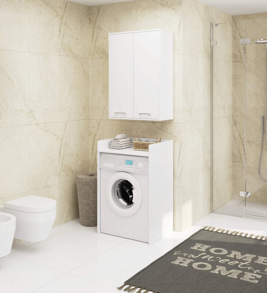 Mobile bagno sospeso AKORD FIN W64 H934 Bianco 2 ante 64x94x30 cm