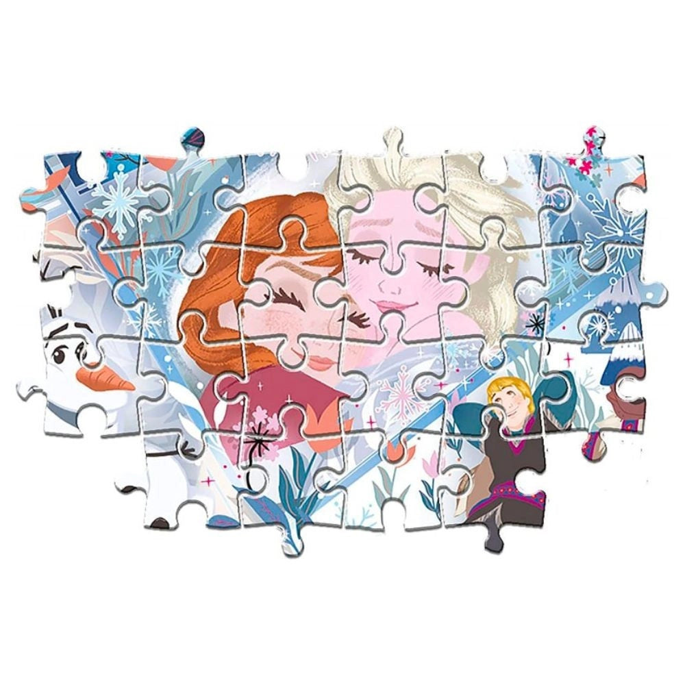 Trade Shop - Disney Supercolor Puzzle Frozen La Regina Di Ghiaccio Elsa Olaf Anna 30 Pezzi -