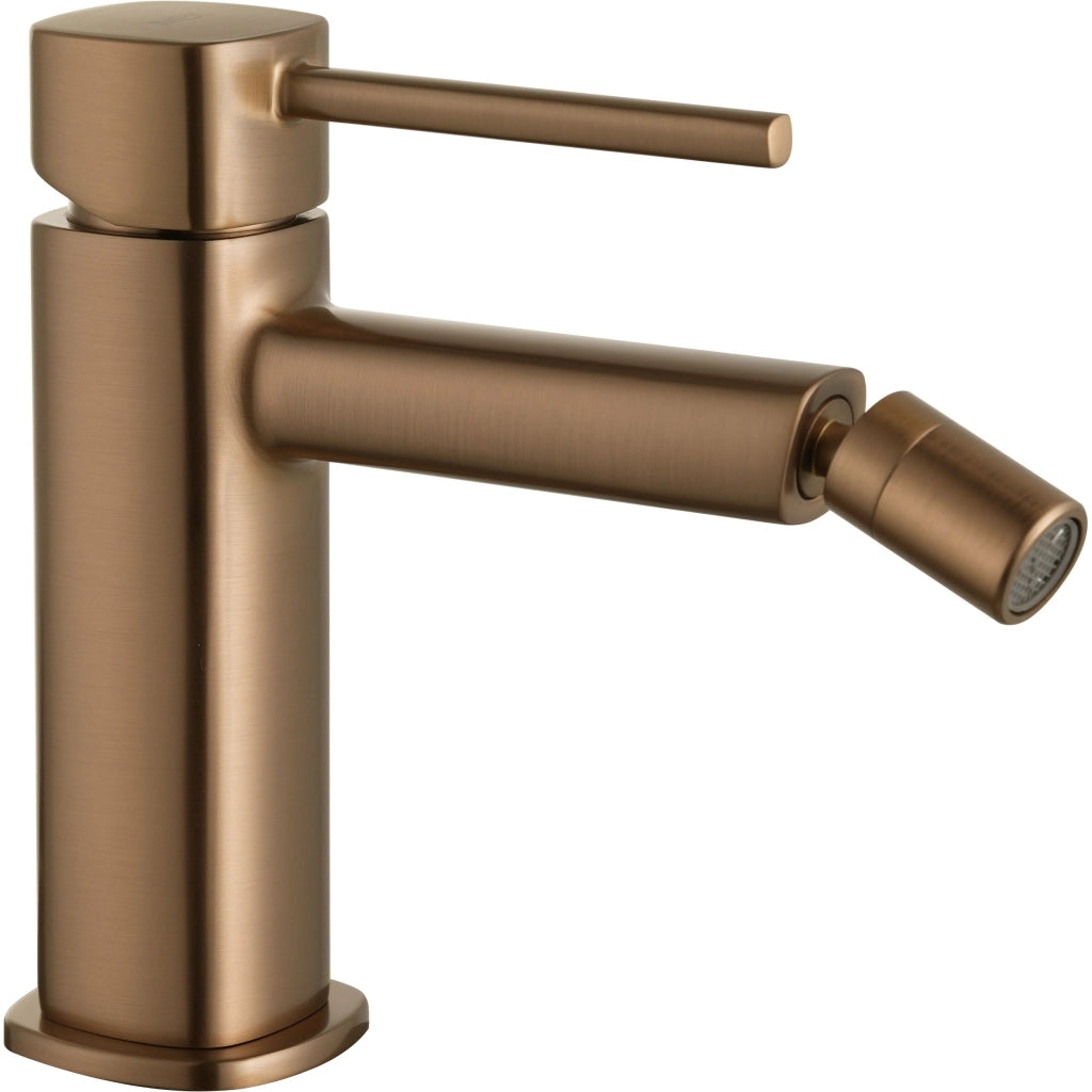 IMEX Miscelatore monocomando bidet in ottone e zama oro rosa spazzolato modello Toscana OR Imex-BDT064-2ORC