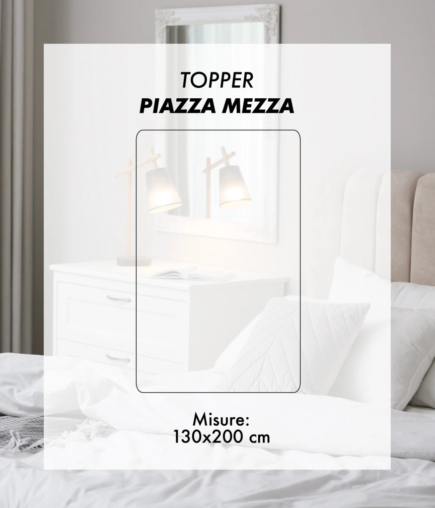 Topper Aloe Vera 400 Grammi Ad Alta Densità Correttore Materasso Con Elastici Coprimaterasso Alto Salva Materassi Spesso Letto Comodo Certificato Oeko Tex Lavabile In Lavatrice Bianco - Piazza e mezza