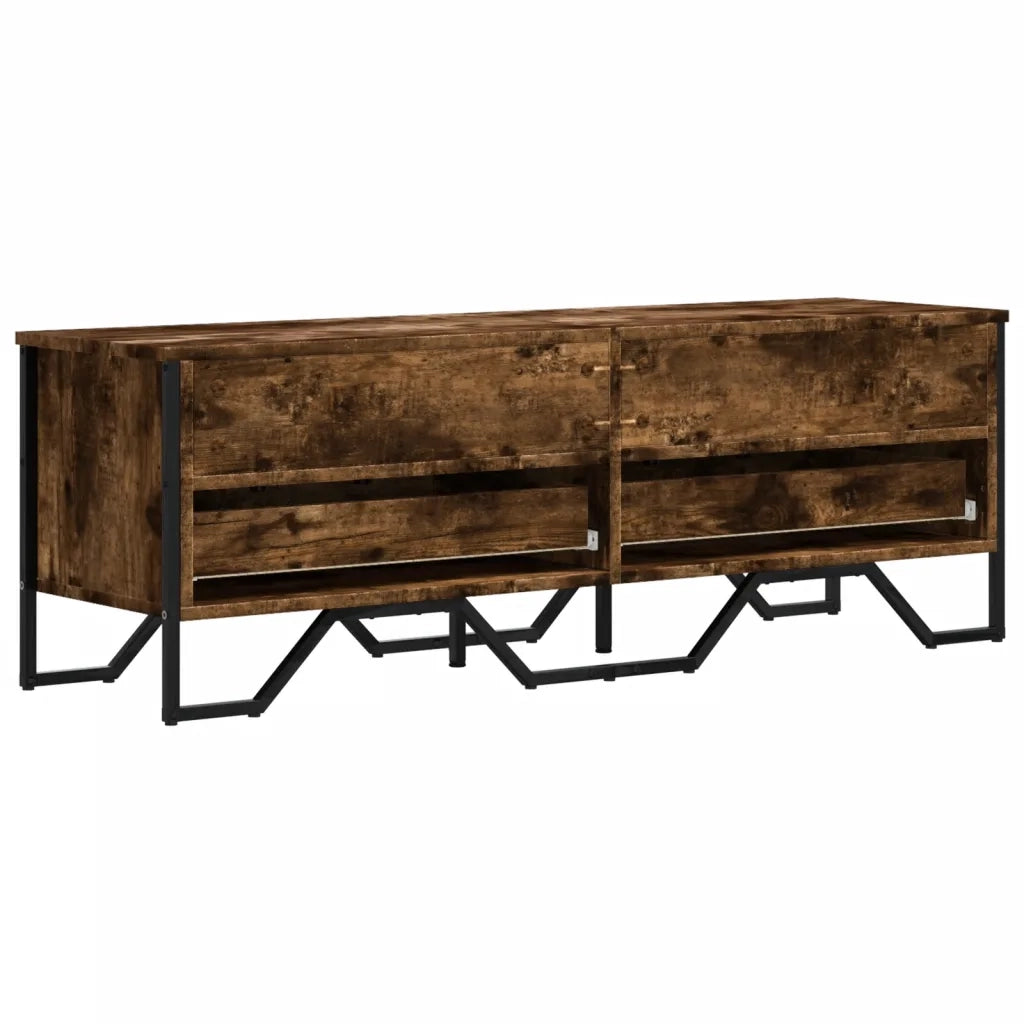 Mobile Porta TV Rovere Fumo 122x34x41 cm in Legno Multistrato 848581