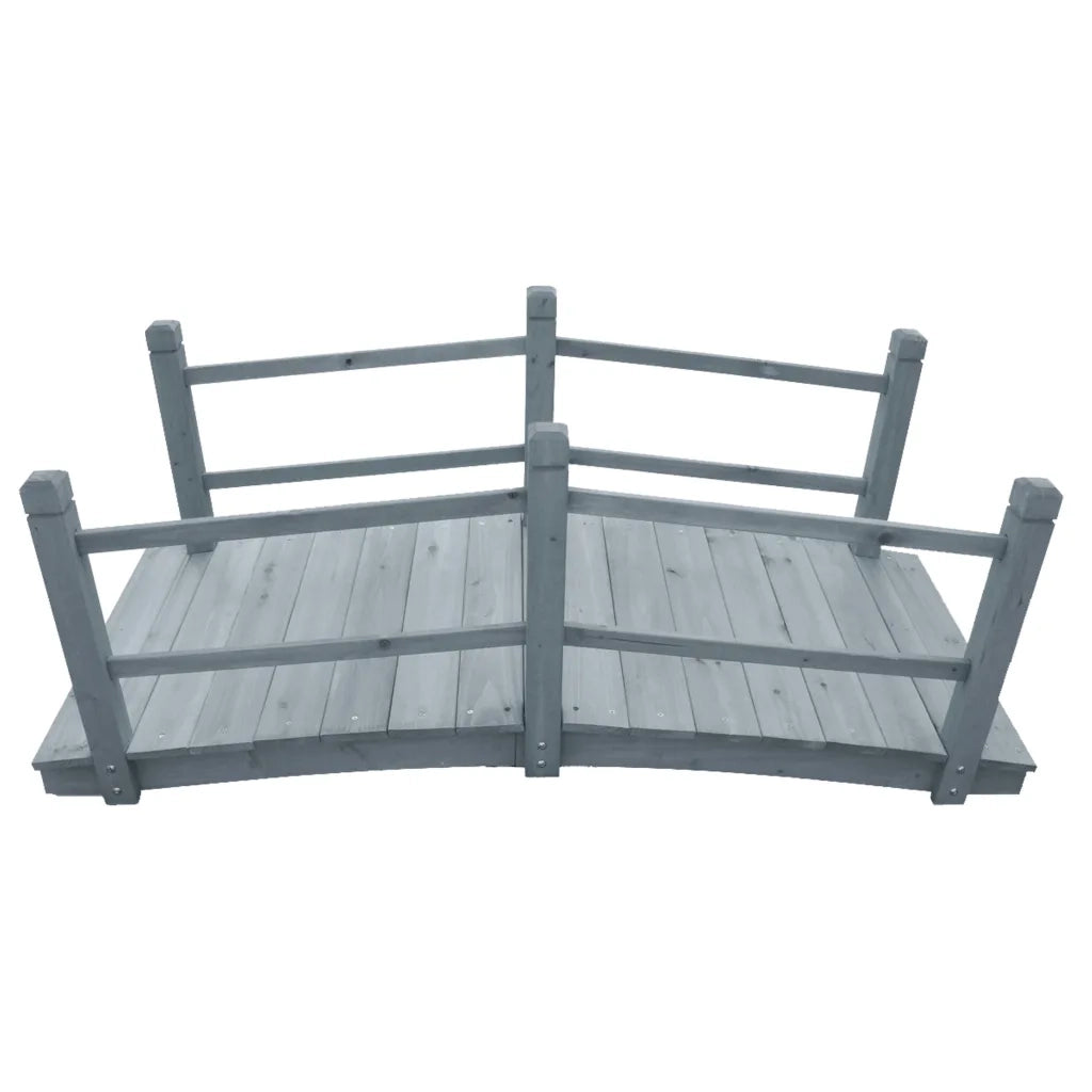 Ponte da Giardino Grigio 140x60x56cm in Legno Massello di Abete CFW8798176