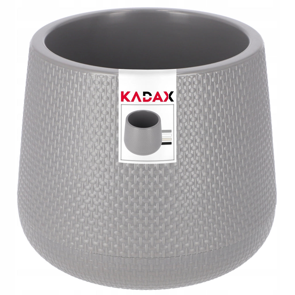 Vaso da fiori KADAX con supporto, 23 cm, coperchio in sughero, beige.