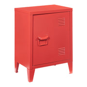 Comodino comodino cassettiera mobile contenitore 57 x 40 x 30 cm acciaio laminato rosso 03_0011016