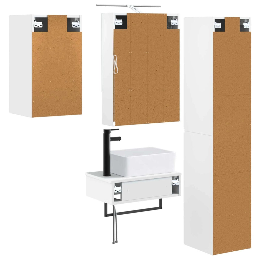 Set di mobili per il bagno 5 pcs Bianco 3407271