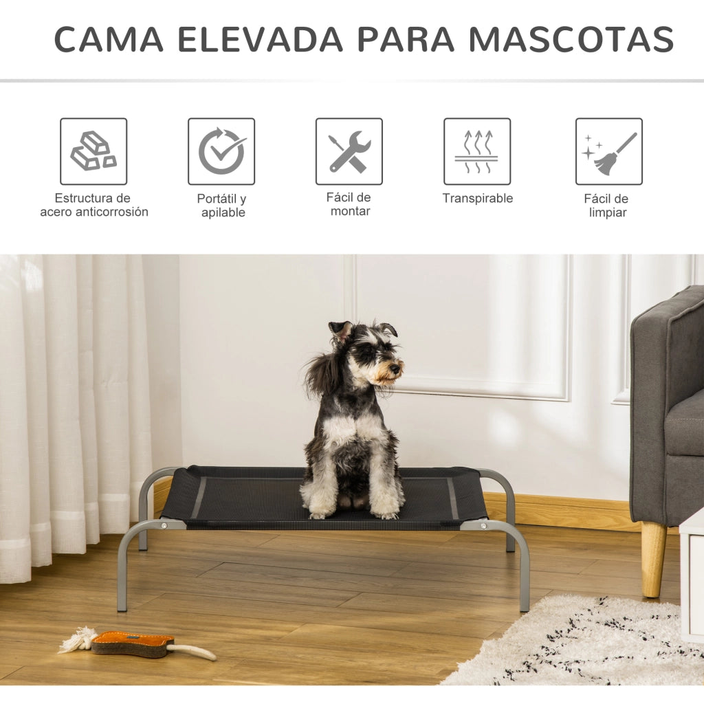 Brandina per Cani e Gatti - Xylo - Struttura in Metallo Nero 90x65x20 cm