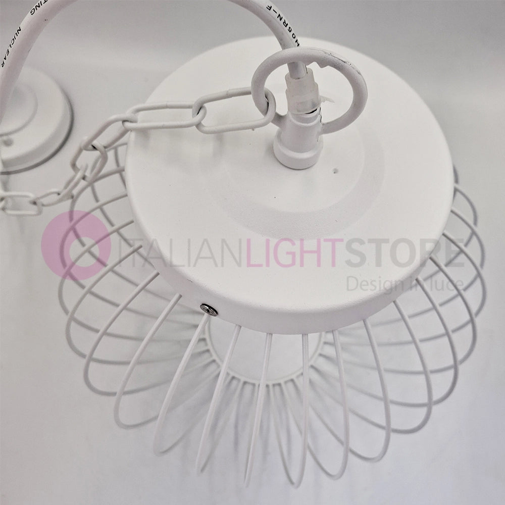 CAGE BIANCO Sospensione LED per Esterno Design Moderno