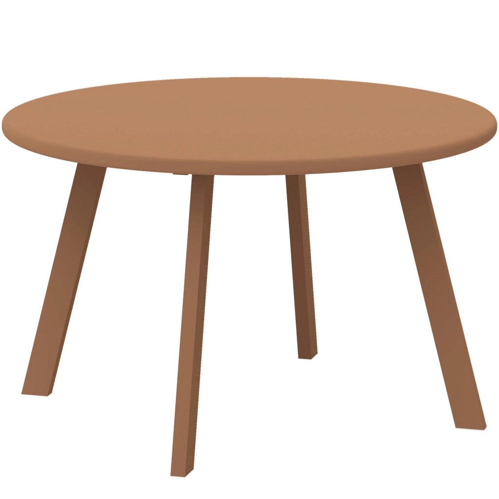 Tavolino rotondo da giardino ¨C Zephmum ¨C arancione, metallo, ?70x42 cm
