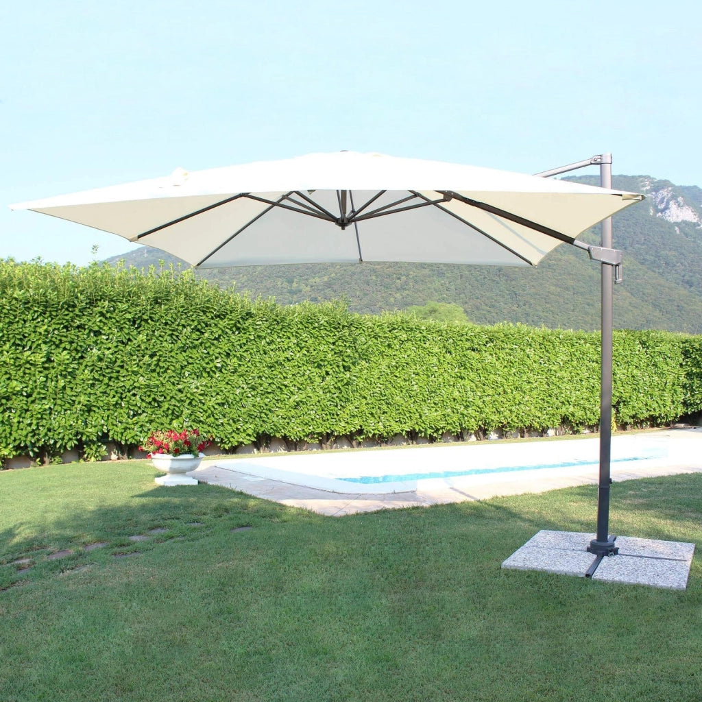 Ombrellone da Giardino decentrato 3x3 in alluminio - PIAVE