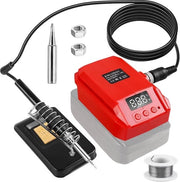 Soldeerbout a batteria 18V Li-ion 60W LCD soldeerbout senza fili regolabile temperatura 180-480 °C con 50 g filo soldeo